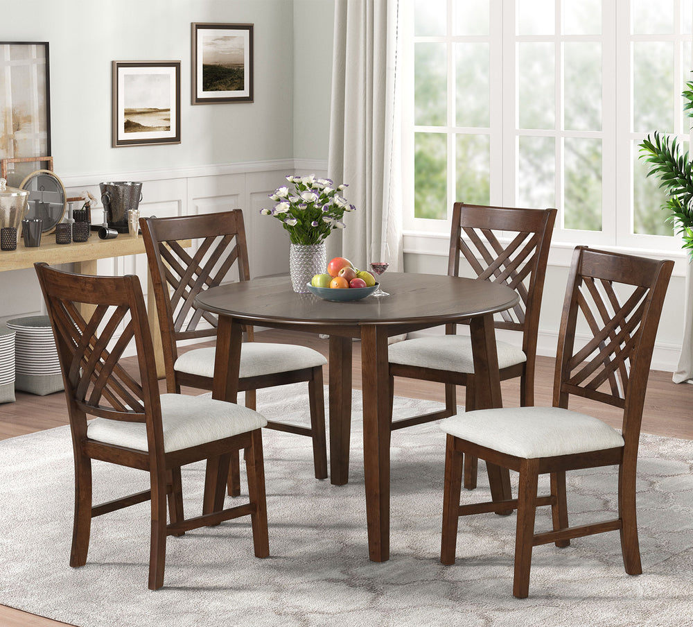 Crosswoods Brown 3PC Drop Leaf Dining Set