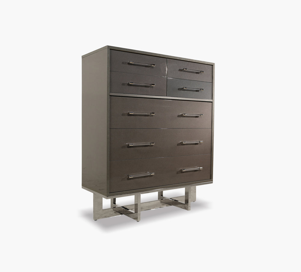 Cómoda de 2 piezas con 7 cajones Dante Graphite