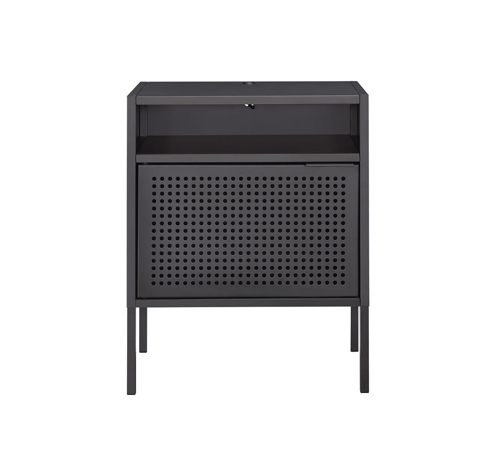 Ember Grey Nightstand with USB