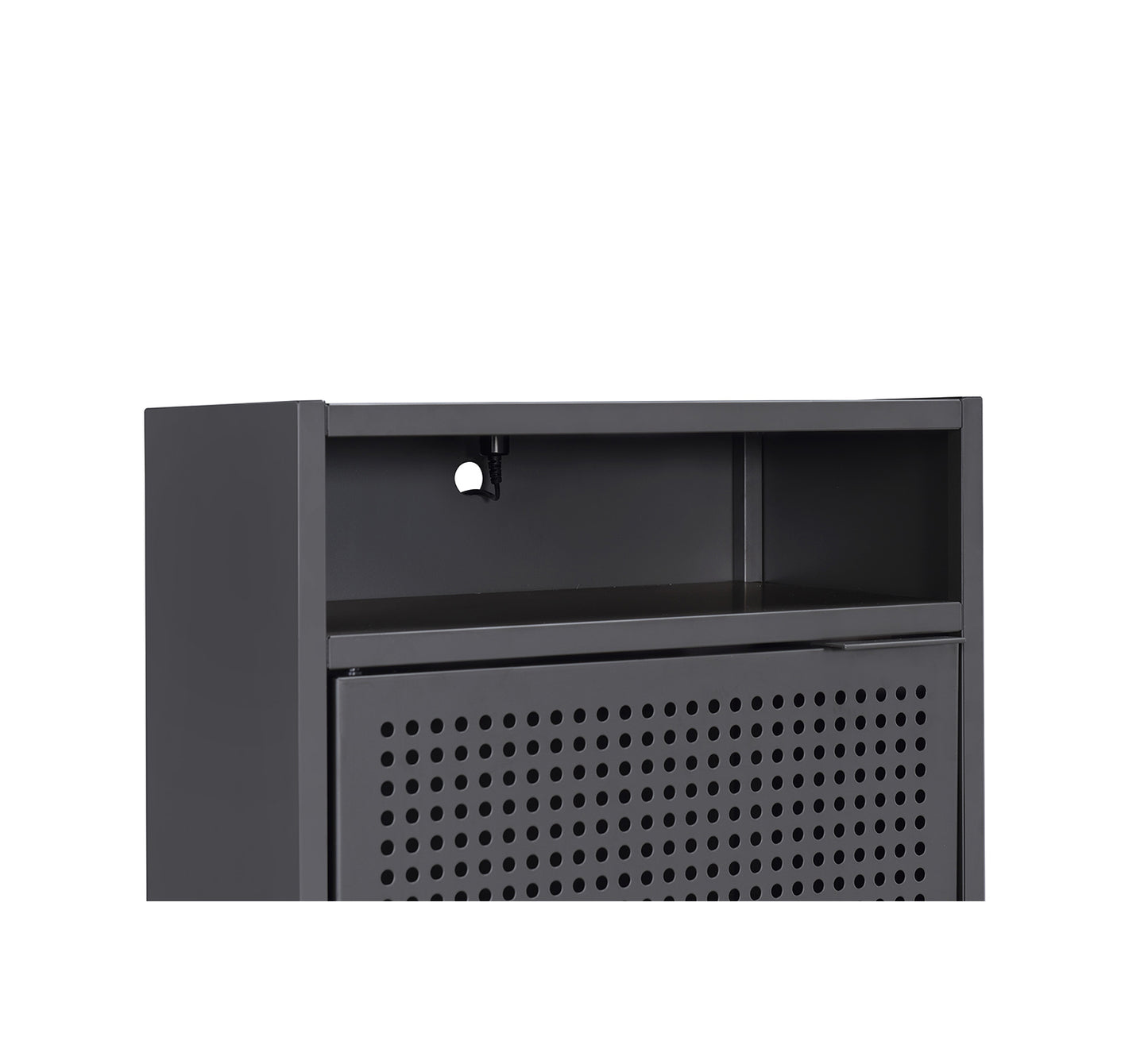 Ember Grey Nightstand with USB