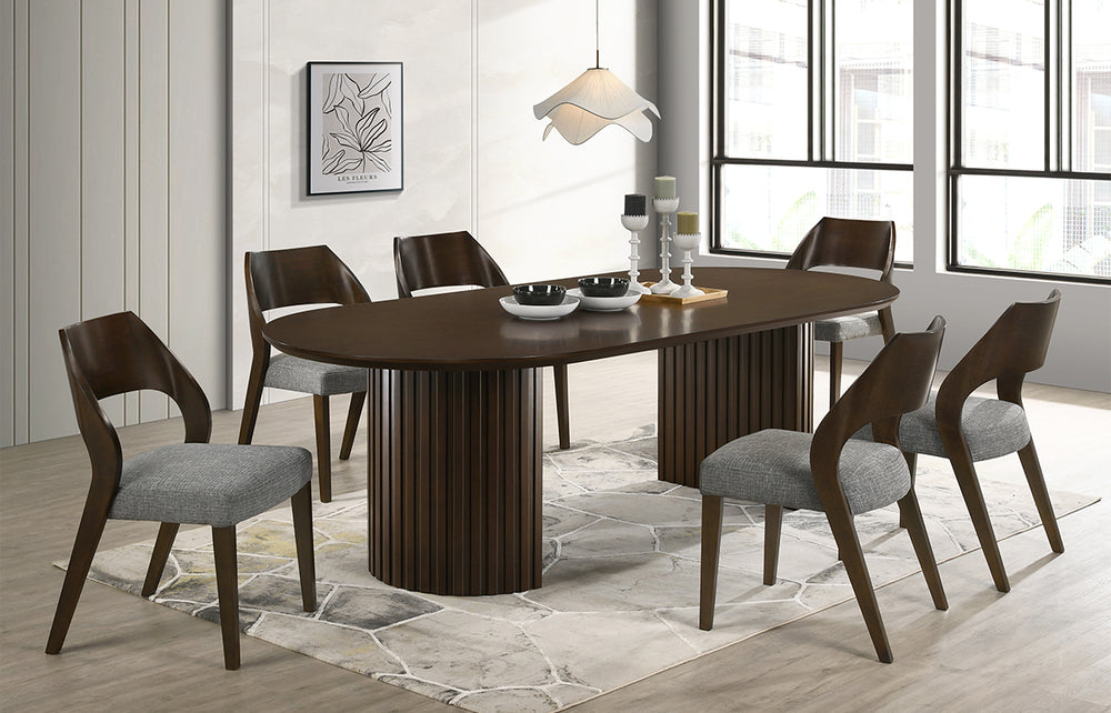 Holt Espresso 5PC Oval Dining Set