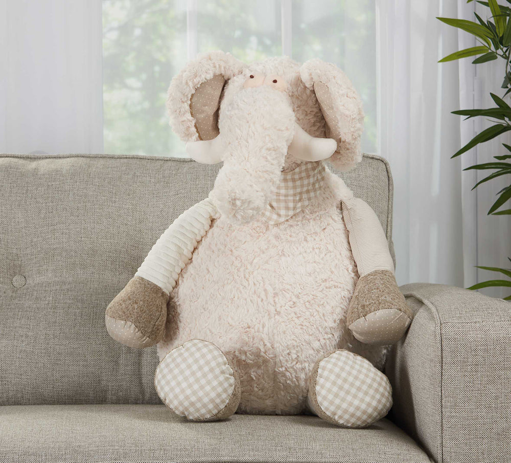 Ivory Elephant Pouf